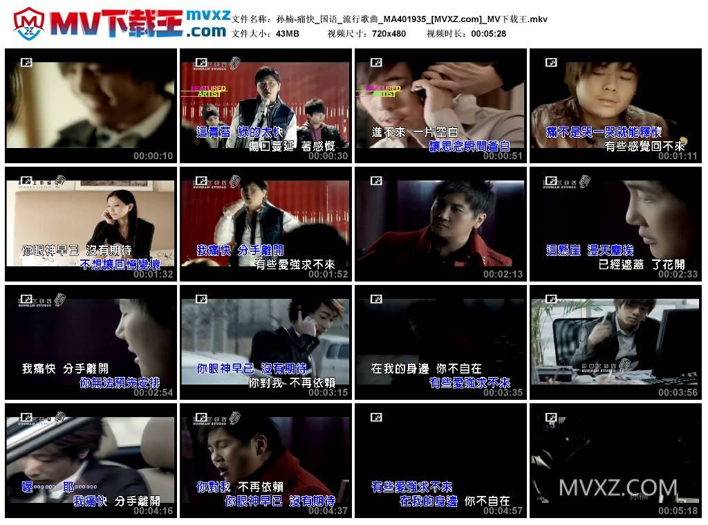 孙楠-痛快_国语_流行歌曲_MA401935